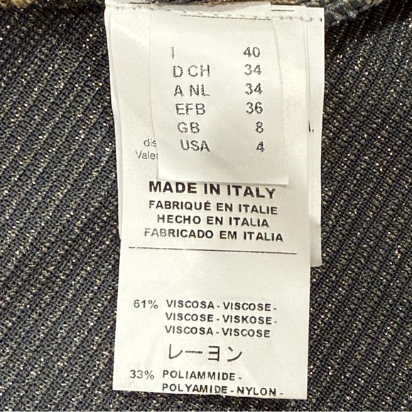 M Missoni Knit Dress Metallic Chevron Size 4 Shimmer Sleeveless Y2K Vintage - Picture 8 of 9